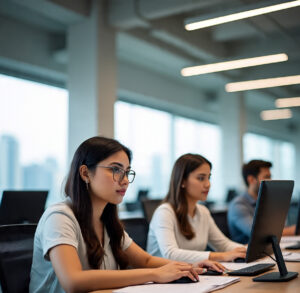 a small indian it office with young (1)