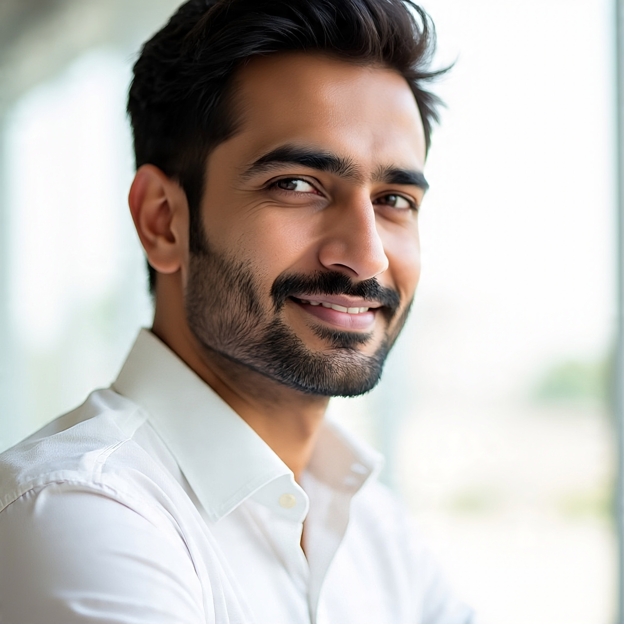 indian makeheadshot in professional attire